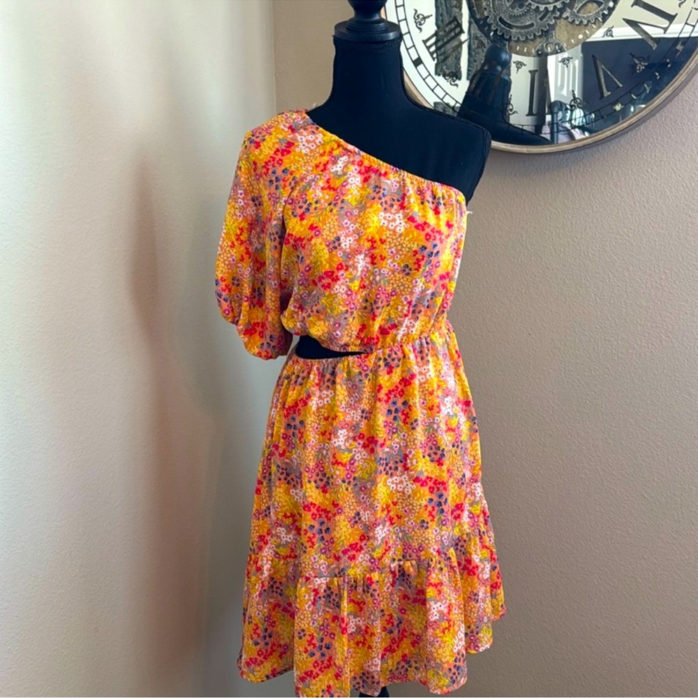 NWT One Shoulder Cut Out Dress